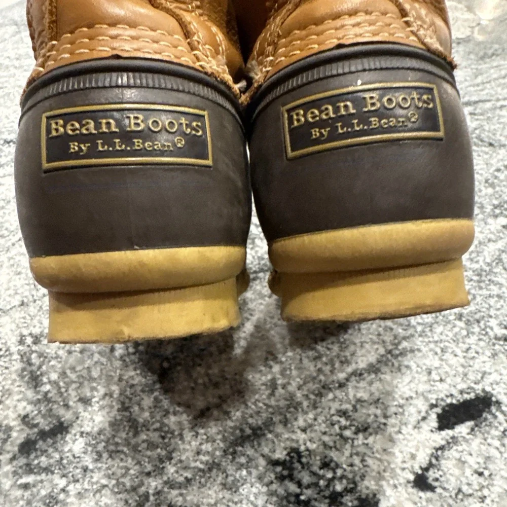 L.L.Bean Bean Boots Women's 10 Brown Duck Boots Lace Up Rubber‎ Rain Snow